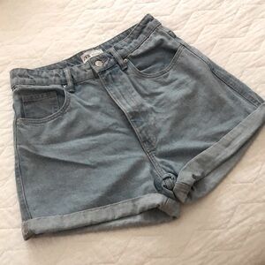 Zara high waist denim shorts